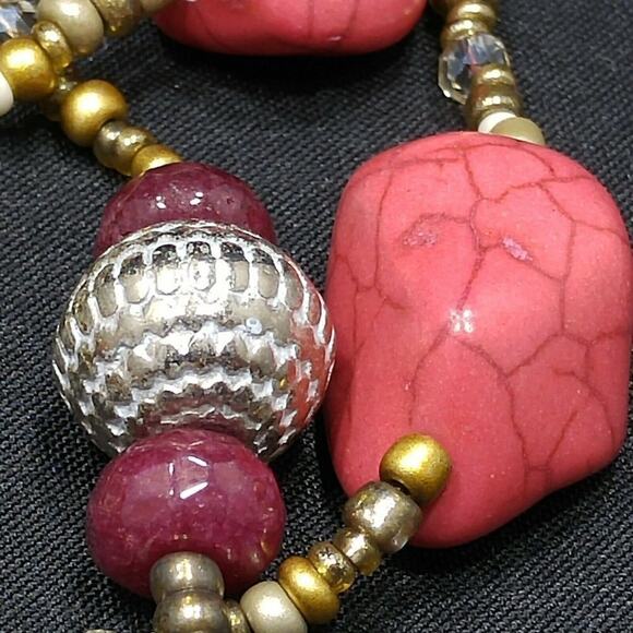 Chico's Gemstone & Faux Gemstone Long Seed Bead Necklace, 41 Inches, 2 Strands - Picture 6 of 12